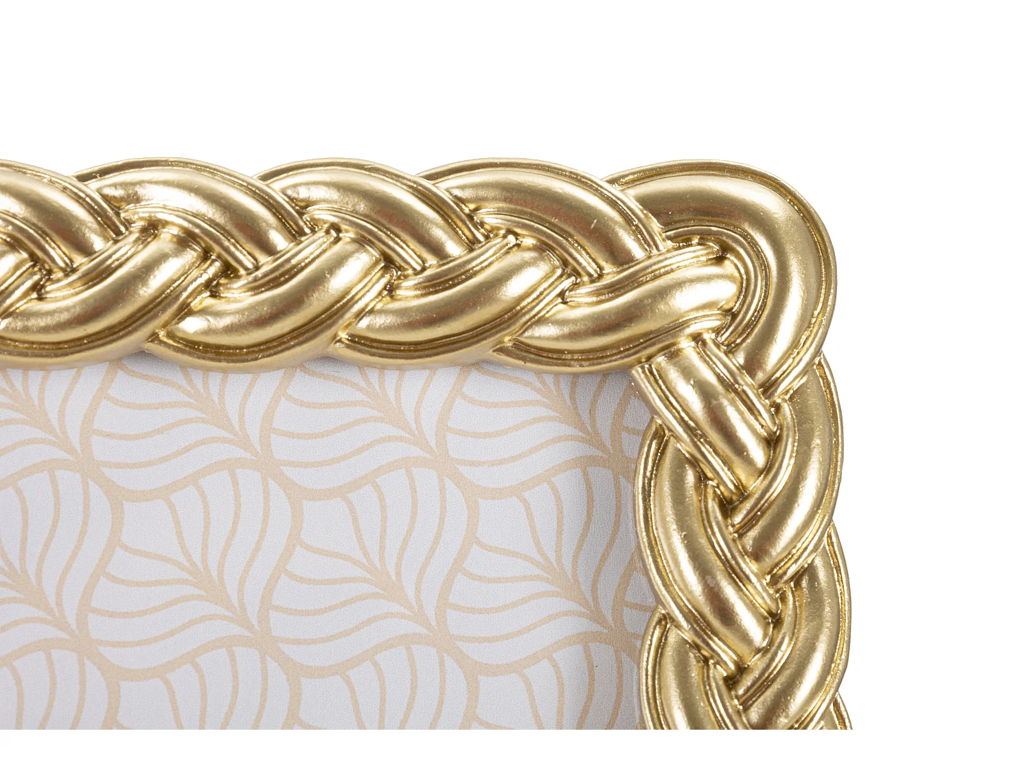 Cornice in resina dorata intrecciata cm 19x2x24,5