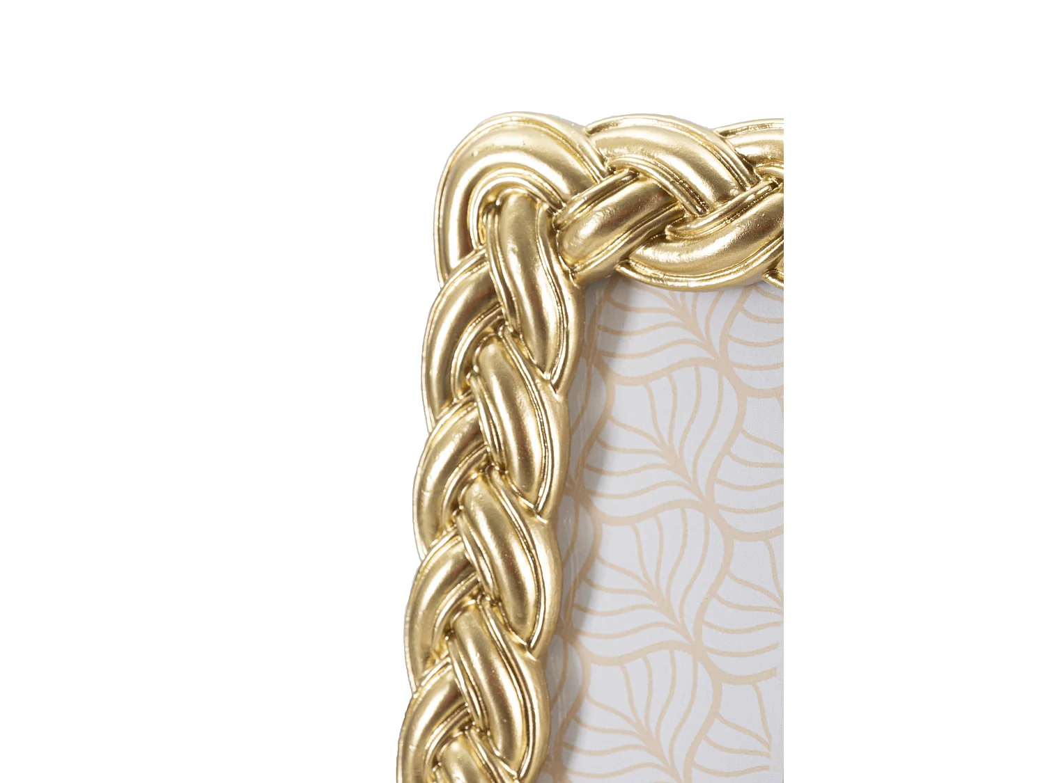 Cornice in resina dorata intrecciata cm 19x2x24,5