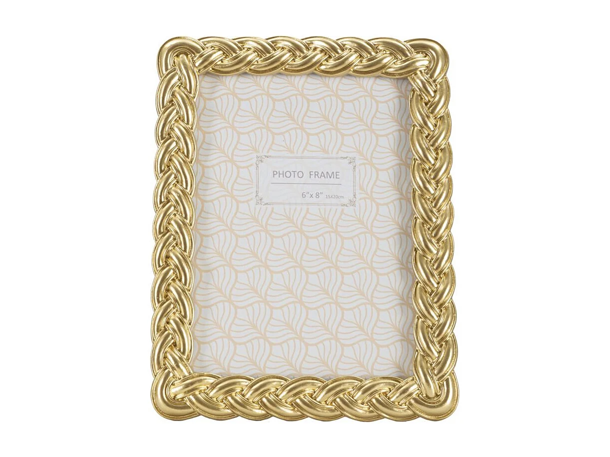 Cadre Photo Déco Treé "Rope" 15x20cm Or