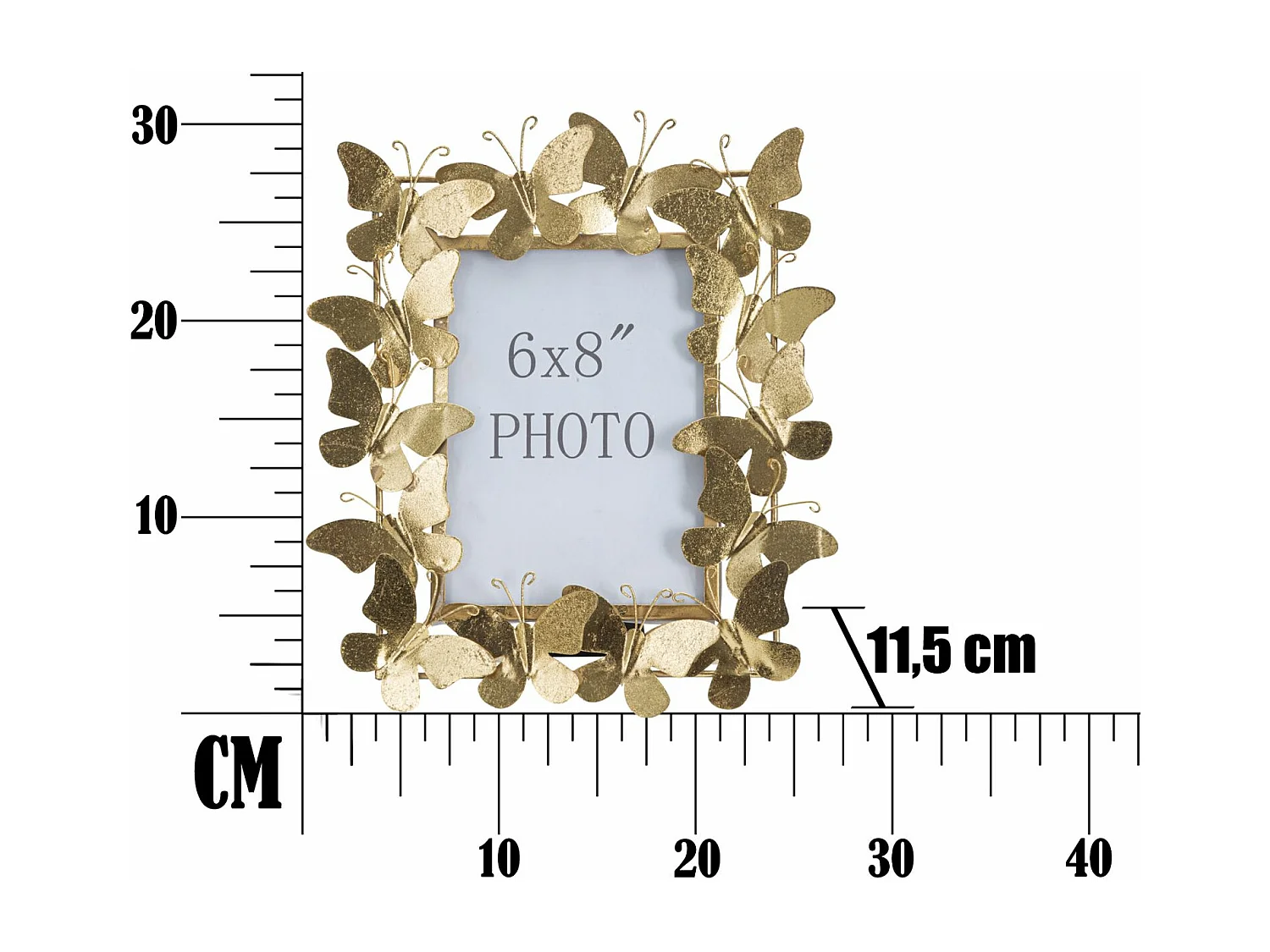 Cornice in metallo dorata cm 28x11,5x30,5