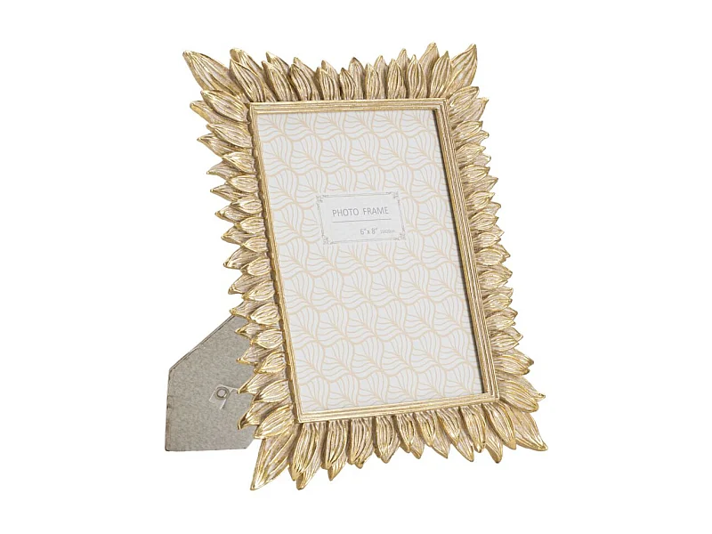 Cornice in resina dorata con petali cm 23x1,8x28