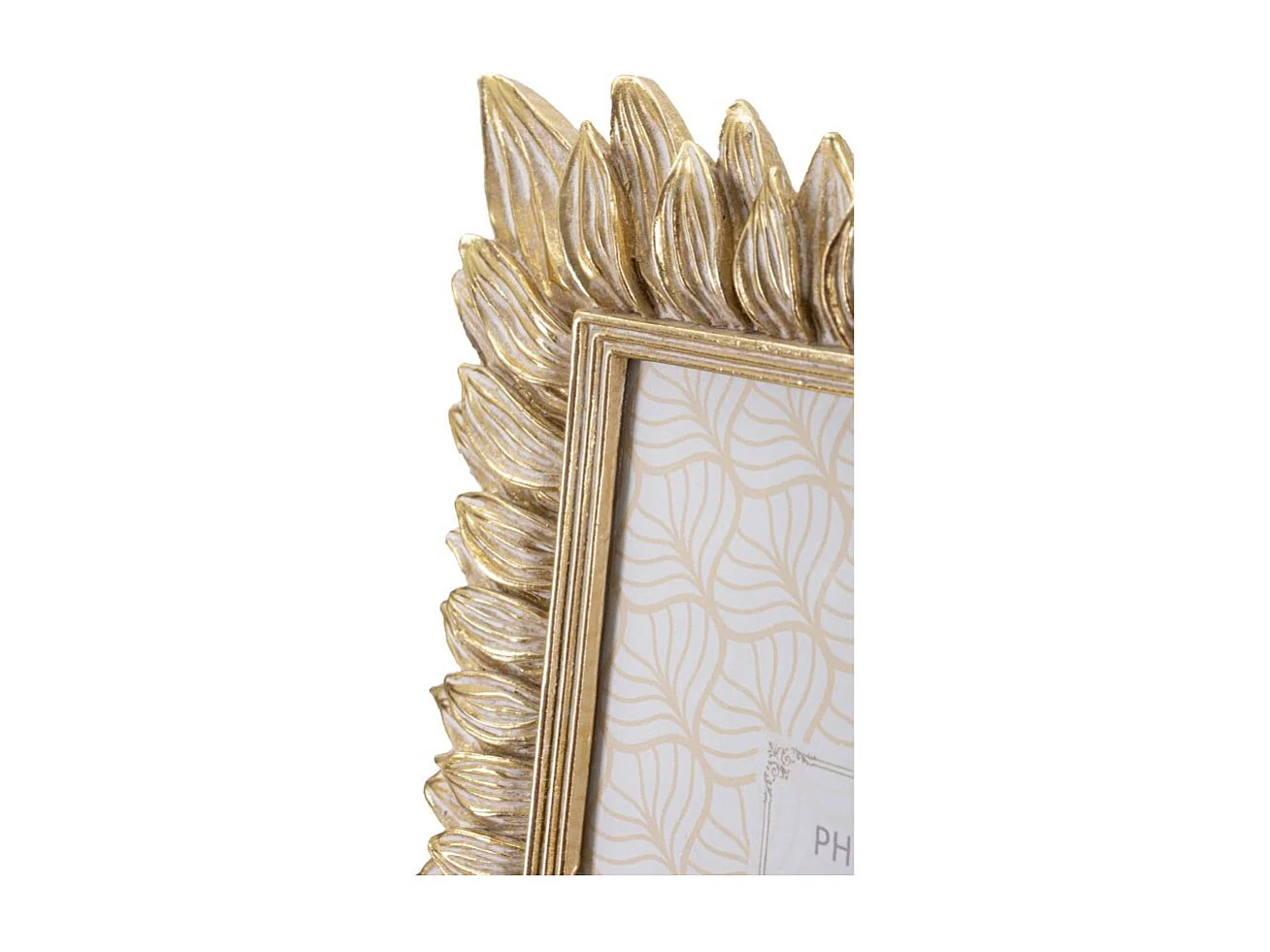 Cadre Photo Déco Pétale de Fleur "Mola" 15x20cm Or