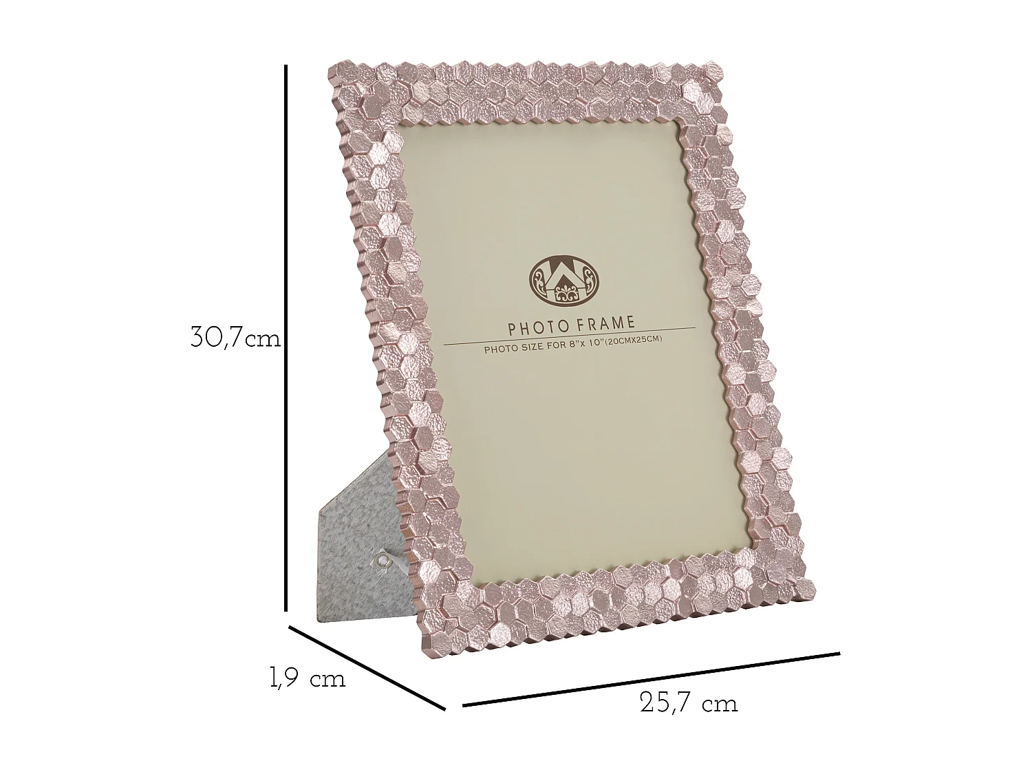 Cornice in resina rosa cm 25,7x1,9x30,7