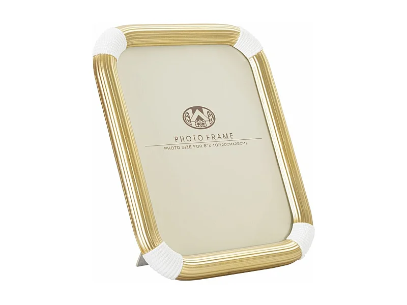 Cadre Photo Déco en Résine "Bann" 20x25cm Or