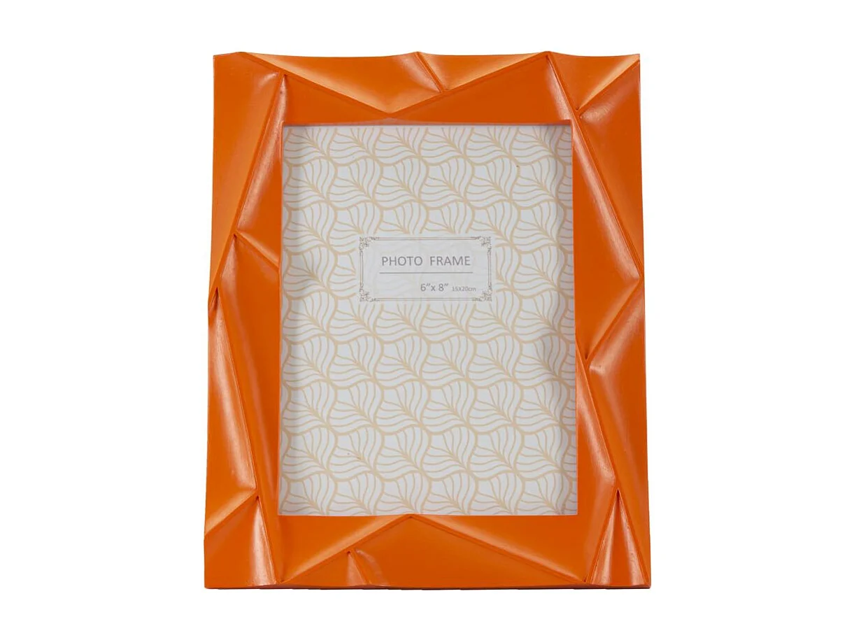 Cadre Photo Déco en Résine "Orangy" 15x20cm Orange