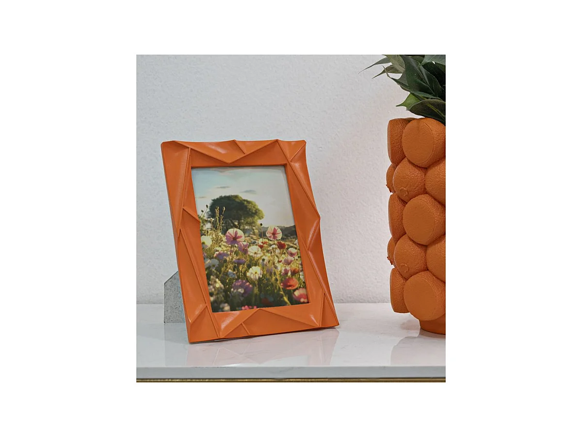 Bilderrahmen aus Kunstharz orange 20,8x2x26 cm