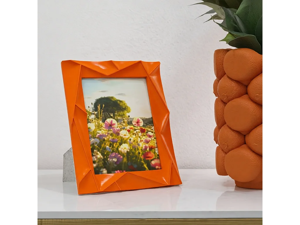 Bilderrahmen aus Kunstharz orange 20,8x2x26 cm