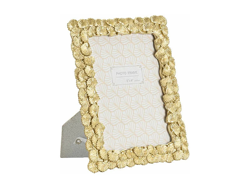 Cornice in resina dorata con foglioline cm 20,2x1,8x25