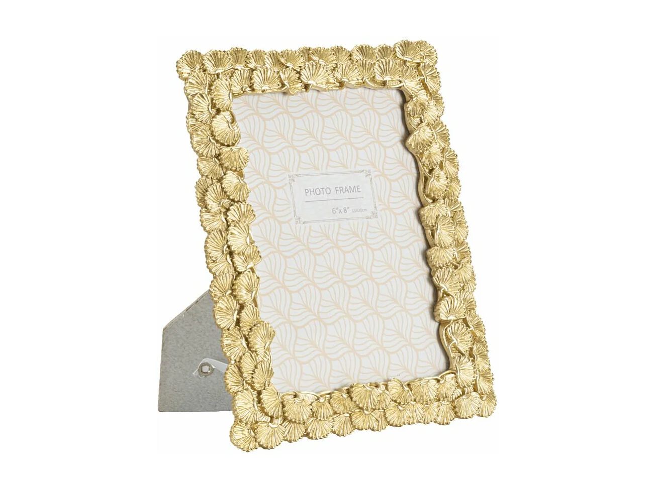 Cornice in resina dorata con foglioline cm 20,2x1,8x25