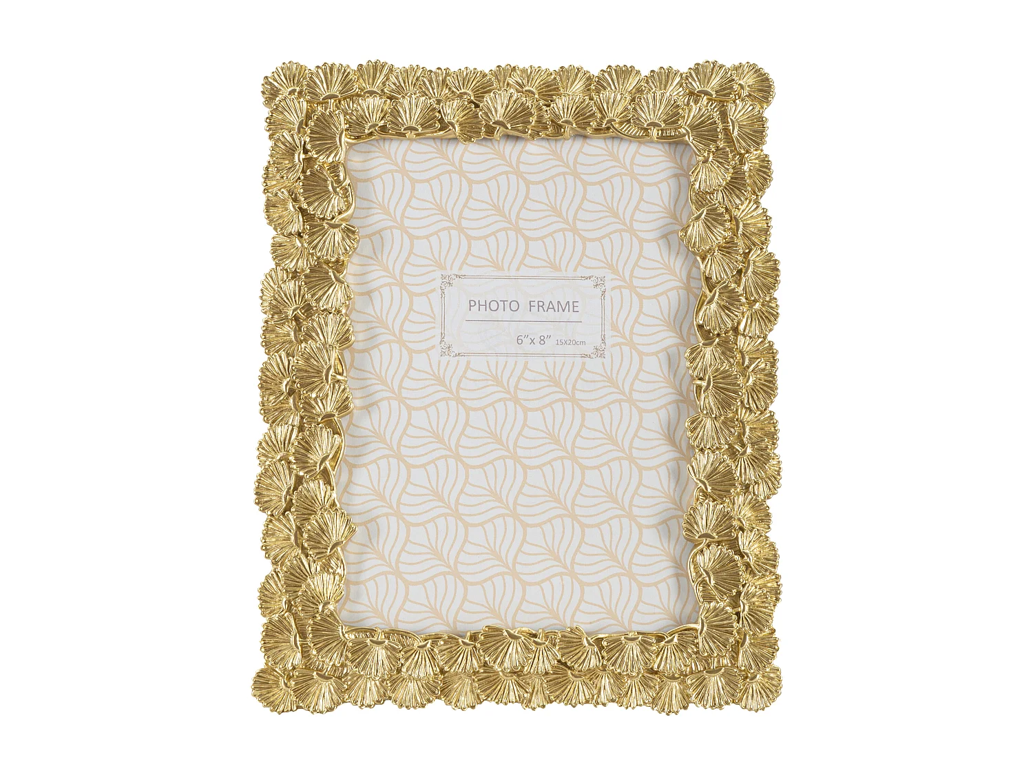 Cornice in resina dorata con foglioline cm 20,2x1,8x25