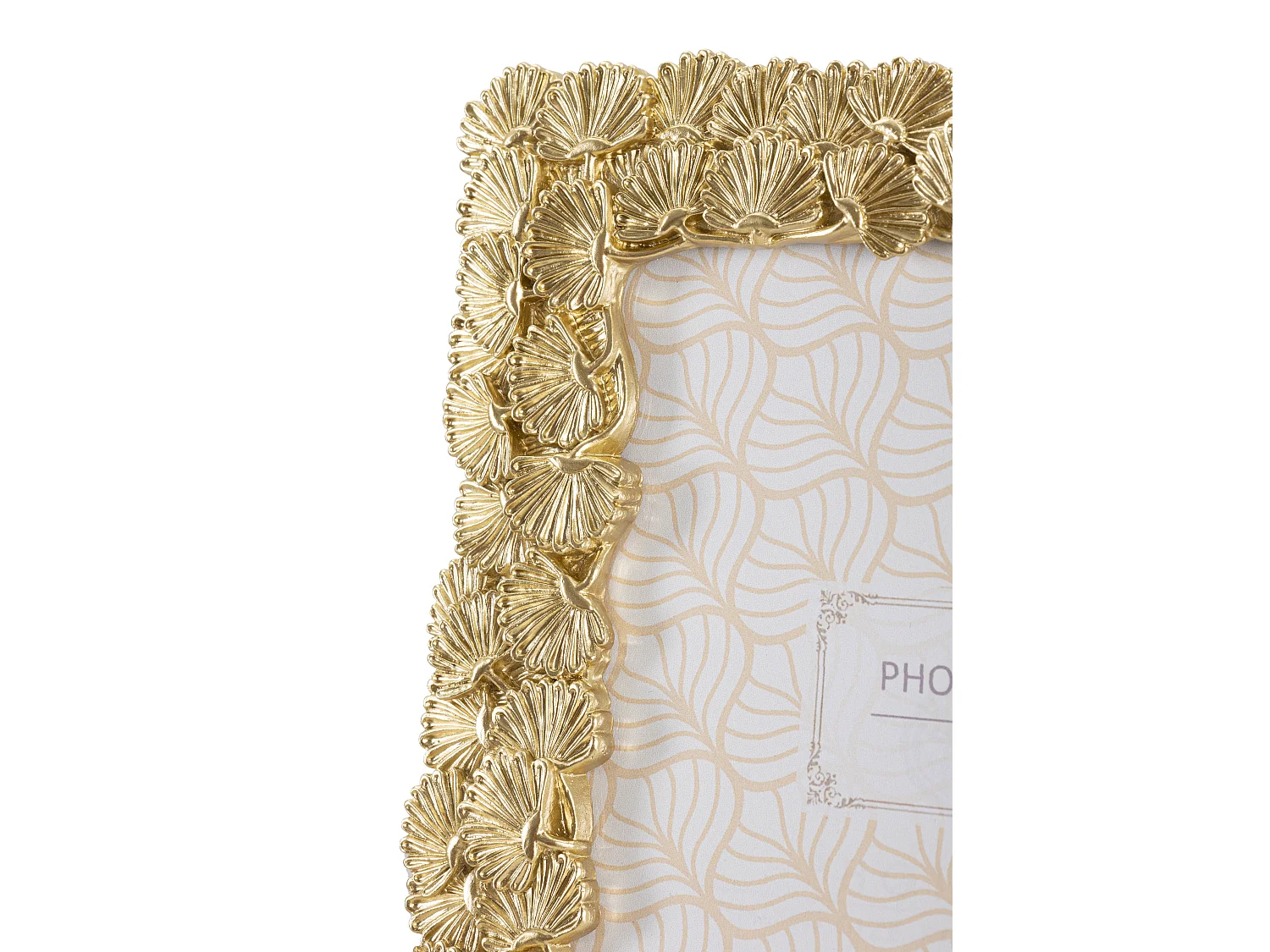 Cadre Photo Déco Feuilles "Tame" 15x20cm Or