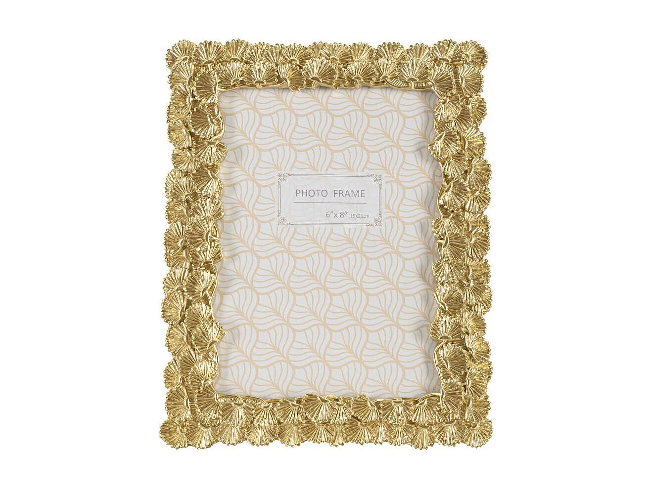 Cadre Photo Déco Feuille "Tame" 15x20cm Or