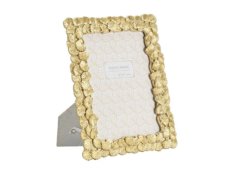 Cornice in resina dorata con foglioline cm 20,2x1,8x25