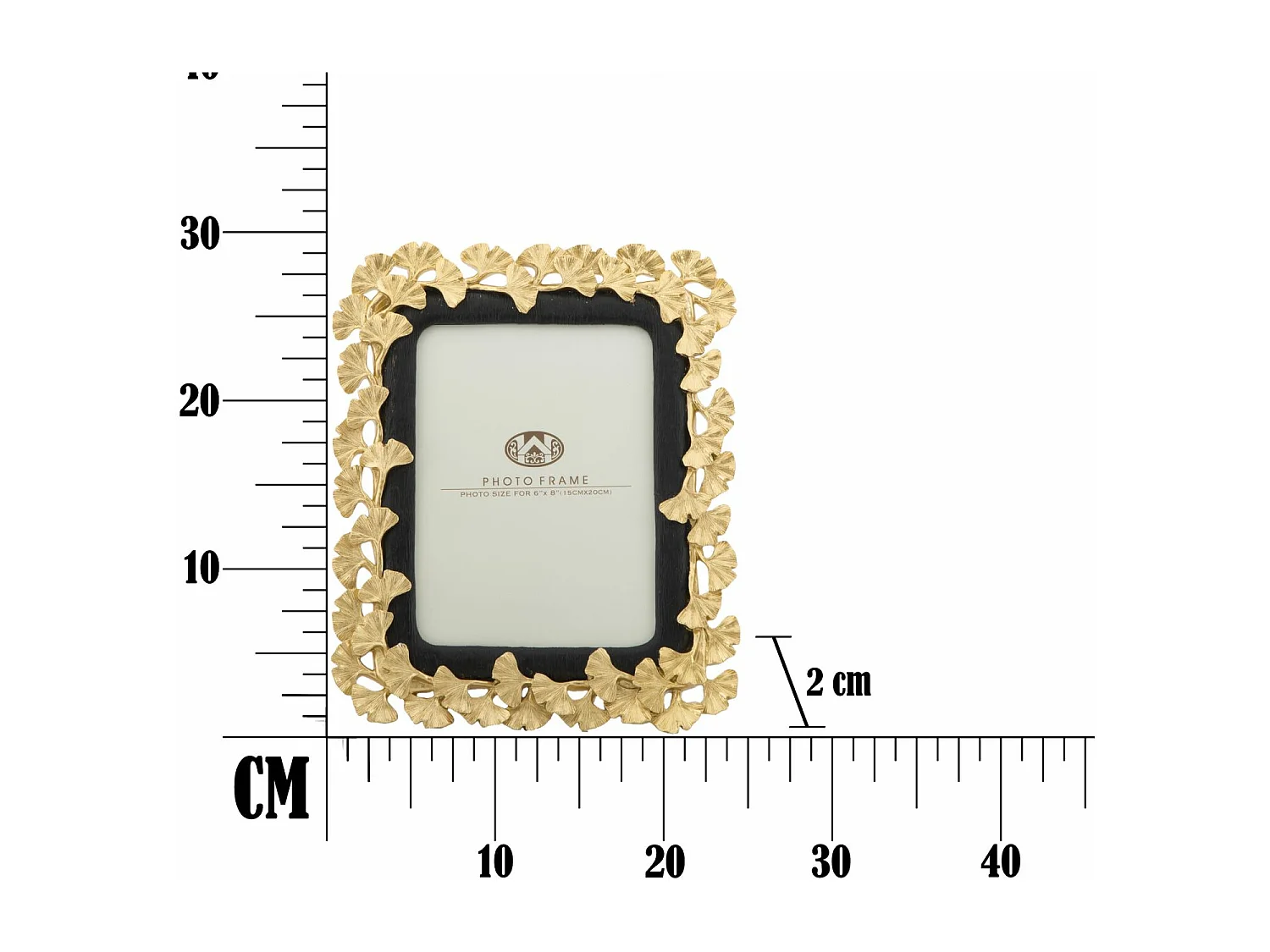 Cadre Photo Déco Floral "Glam Gink" 15x20cm Or