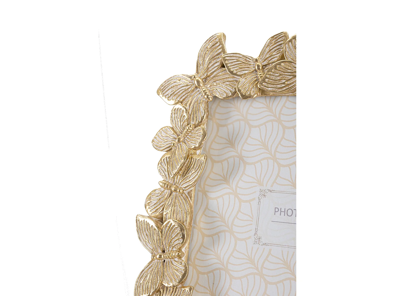 Cornice in resina dorata farfalle cm 22,3x2,3x27,8