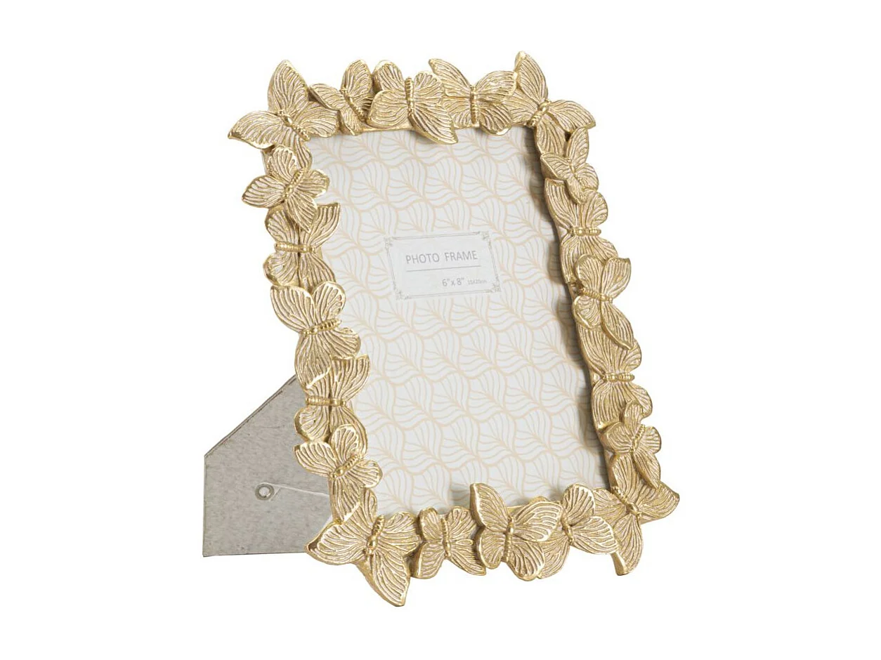 Cadre Photo Déco Papillon "Farfalle" 15x20cm Or