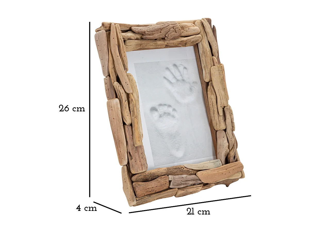 Cadre Photo Nature - Design Naturel en Bois de Tanoak - Dimensions 21x4x26 cm (Format Photo 15x20 cm)