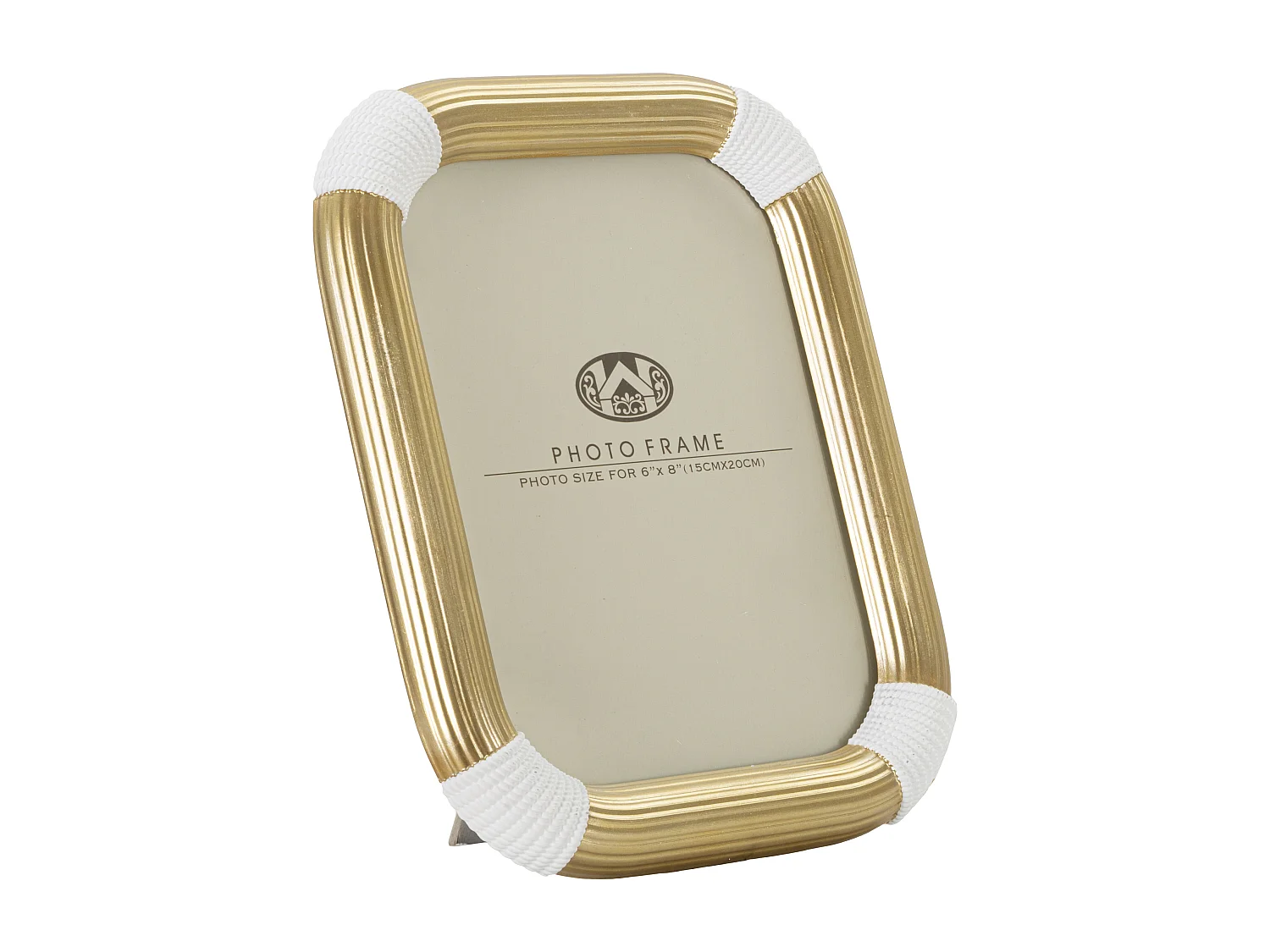 Cornice in resina dorata e bianca cm 20x2,5x25