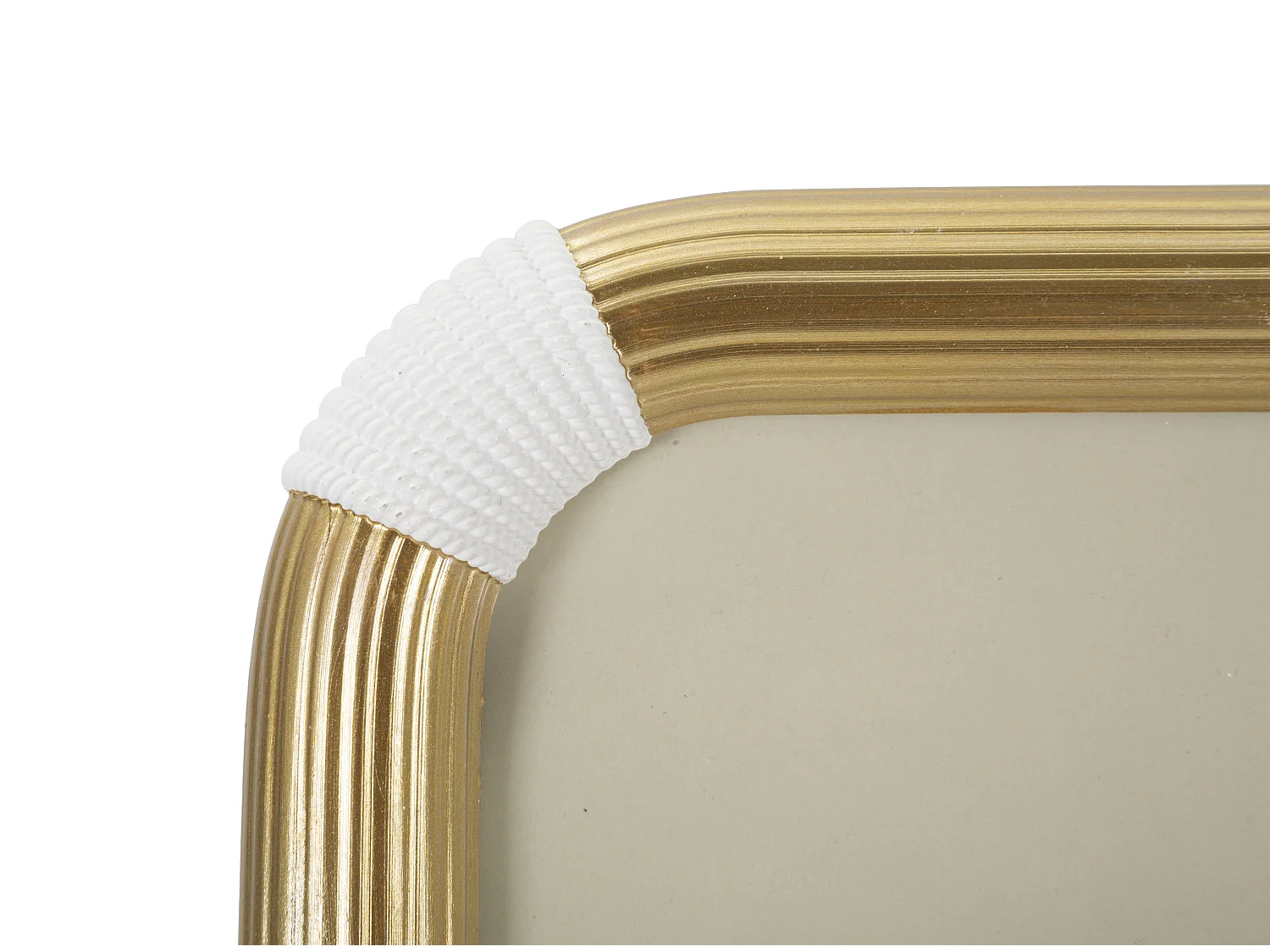 Cornice in resina dorata e bianca cm 20x2,5x25