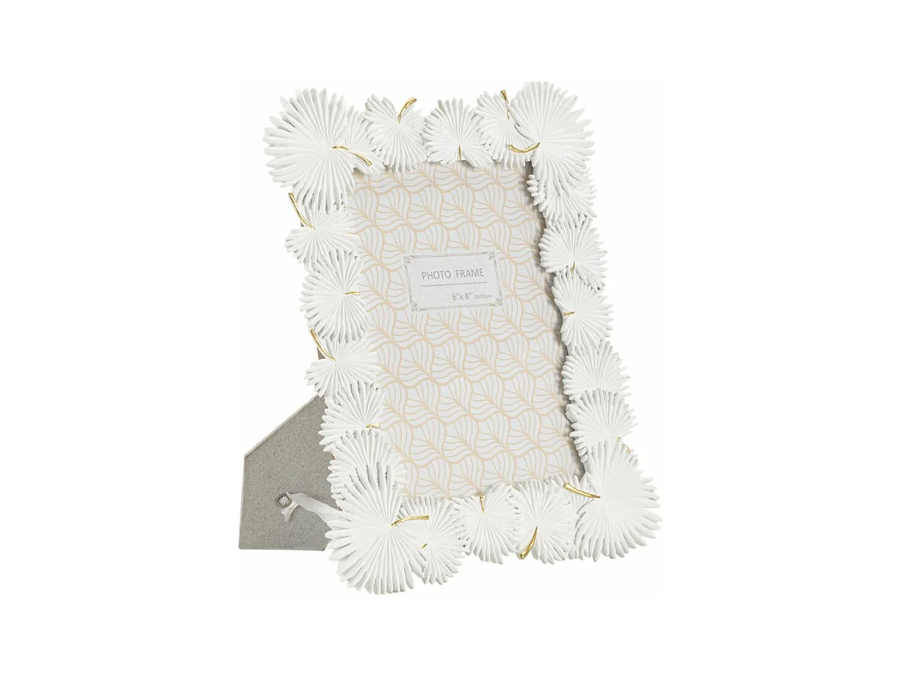 Cadre Photo Palm Leaf - Design Naturel en Résine - Dimensions 22,7x1,5x28 cm (Format Photo 15x20 cm)