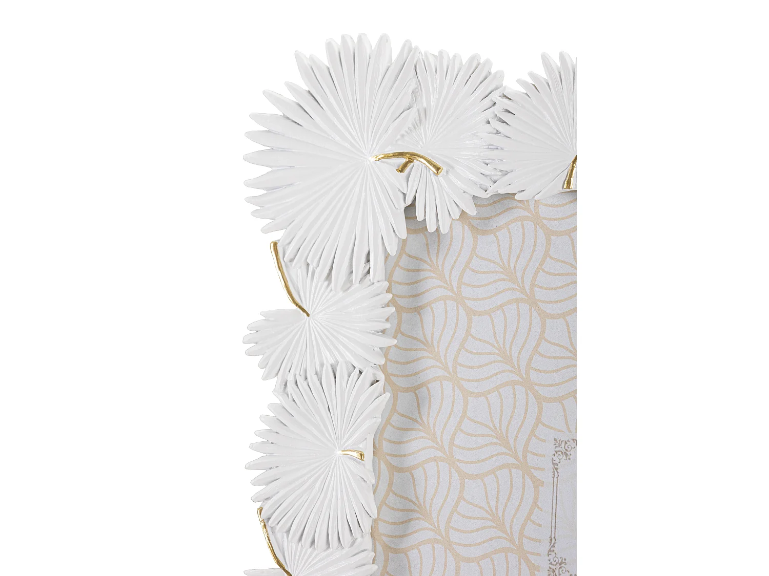 Cadre Photo Déco "Feuilles de Palmier" 20x25cm Blanc