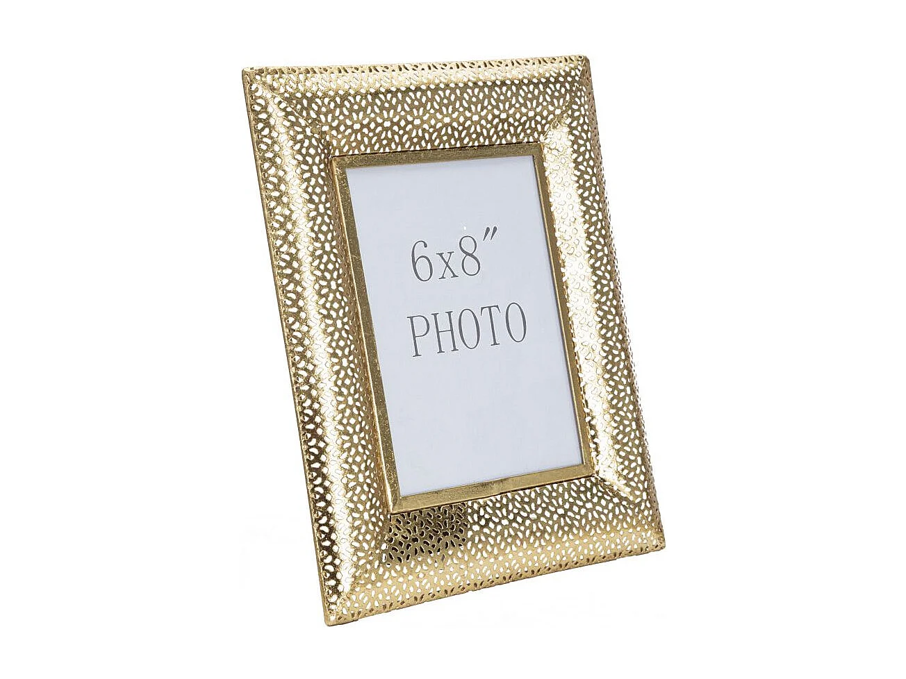 Cadre Photo Déco en Métal "Glam Holes" 15x20cm Or