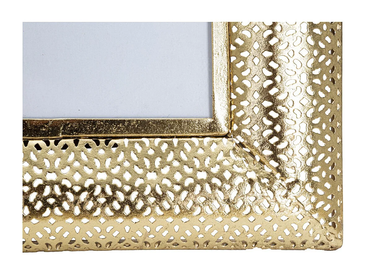 Cadre Photo Déco en Métal "Glam Holes" 15x20cm Or
