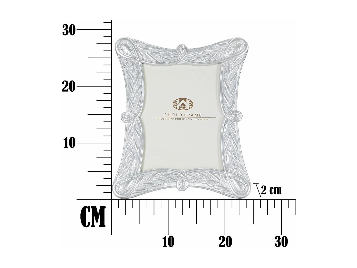 Cornice in resina argentata cm 23,3x2x28,2