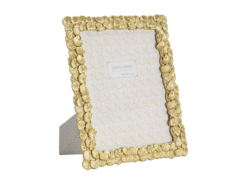 Cornice in resina dorata con foglioline cm 25,5x1,8x30,5