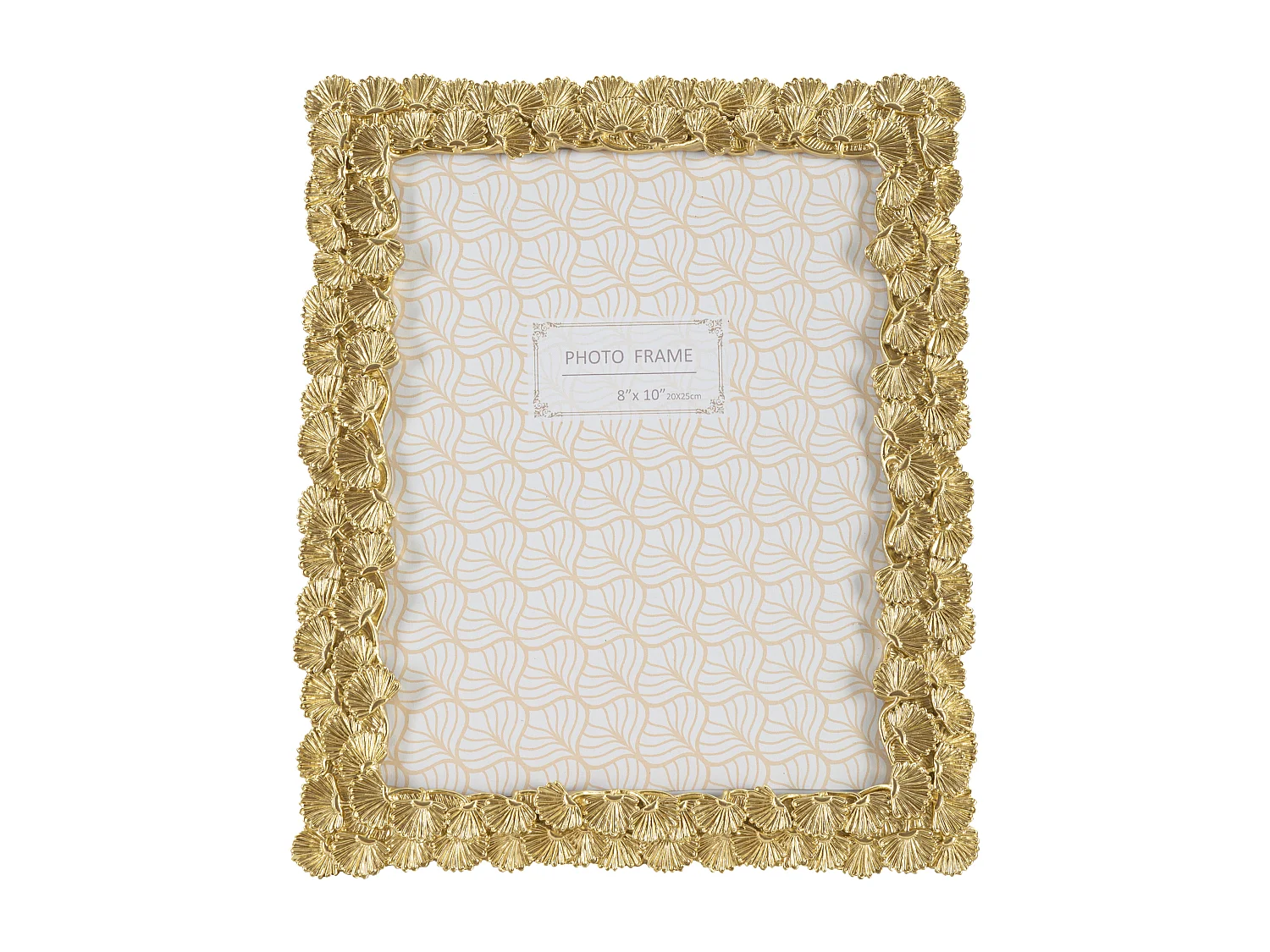 Cadre Photo Déco Feuilles "Tame" 20x25cm Or