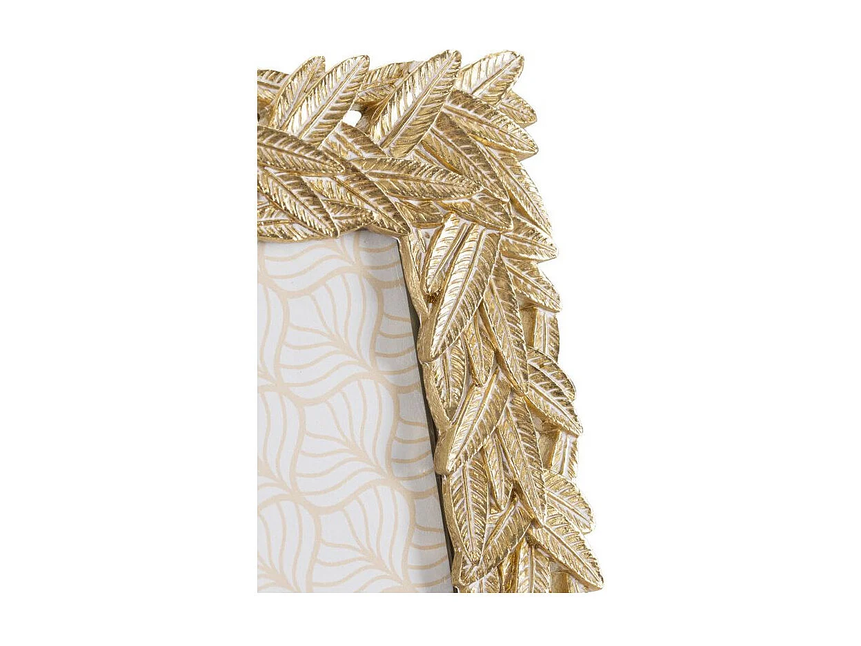 Cadre Photo Déco Feuille "Soli" 20x25cm Or