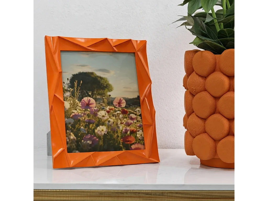 Bilderrahmen aus Kunstharz orange 25,8x2x31 cm