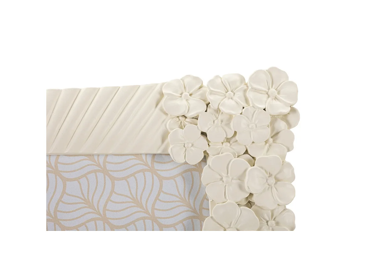 Beige harslijst met bloemen en lijnen 27,8x2x33 cm