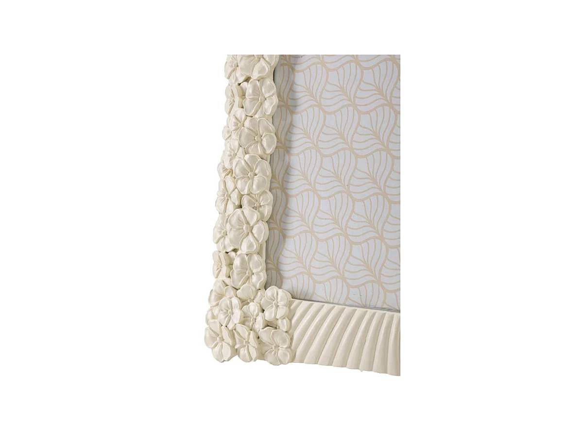 Beige harslijst met bloemen en lijnen 27,8x2x33 cm