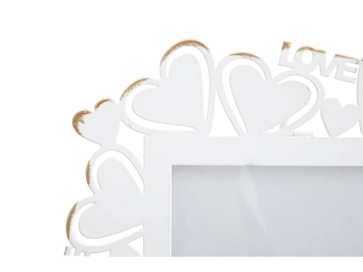 Cadre Photo Déco Cœur "Min" 12x17cm Blanc