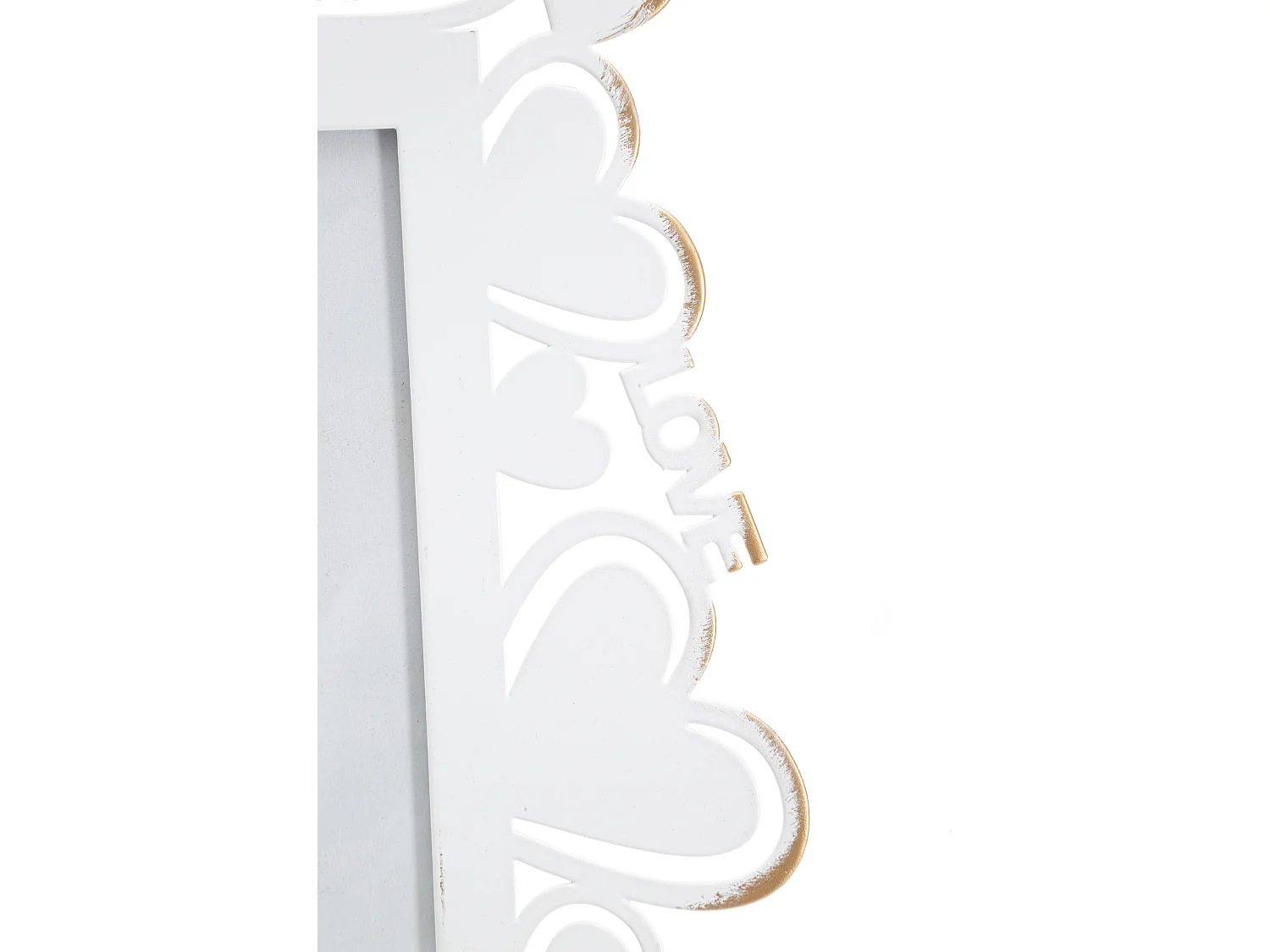 Cadre Photo Déco Cœur "Min" 12x17cm Blanc