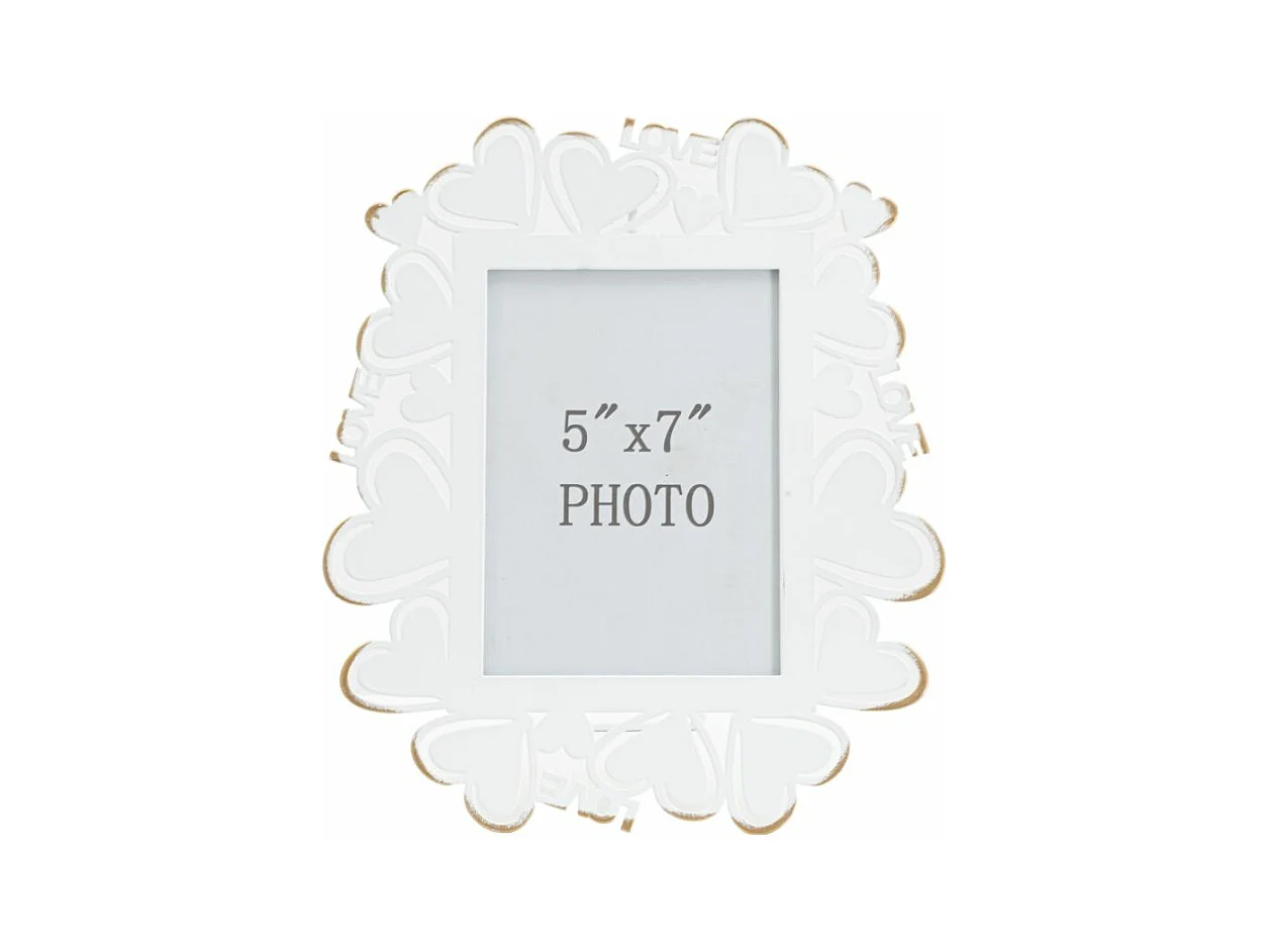 Cornice in metallo bianca cm 25x14,5x27,7