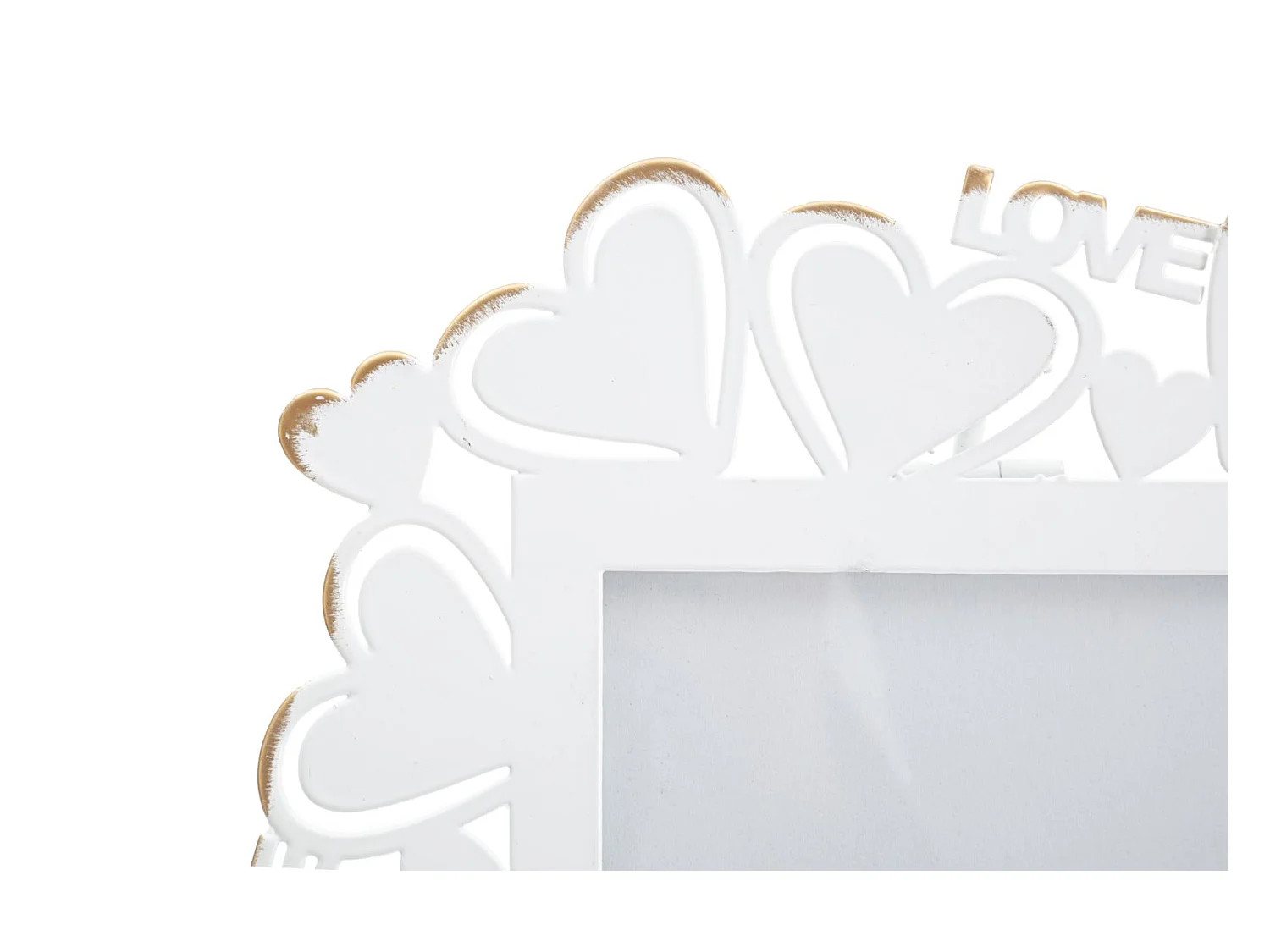 Cornice in metallo bianca cm 25x14,5x27,7