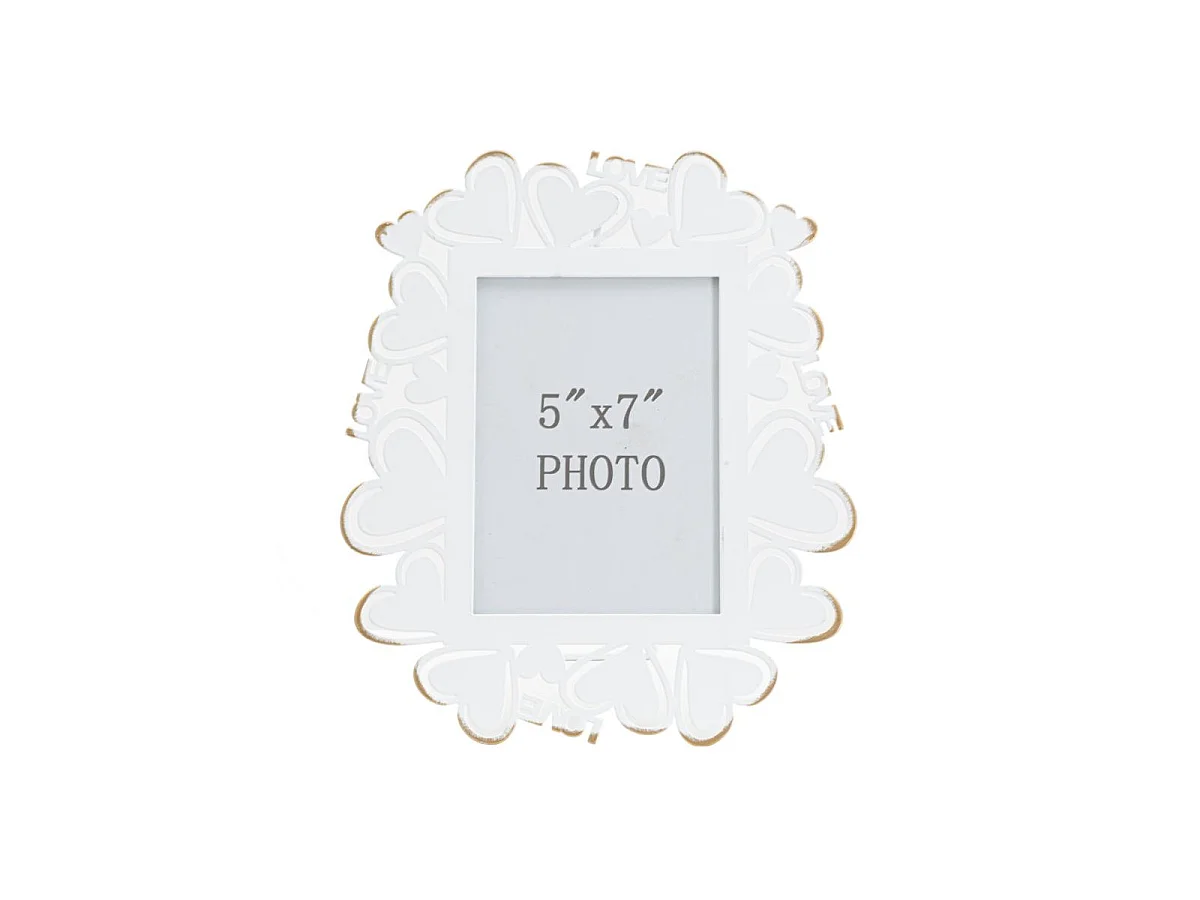 Witte metalen lijst 25x14,5x27,7 cm