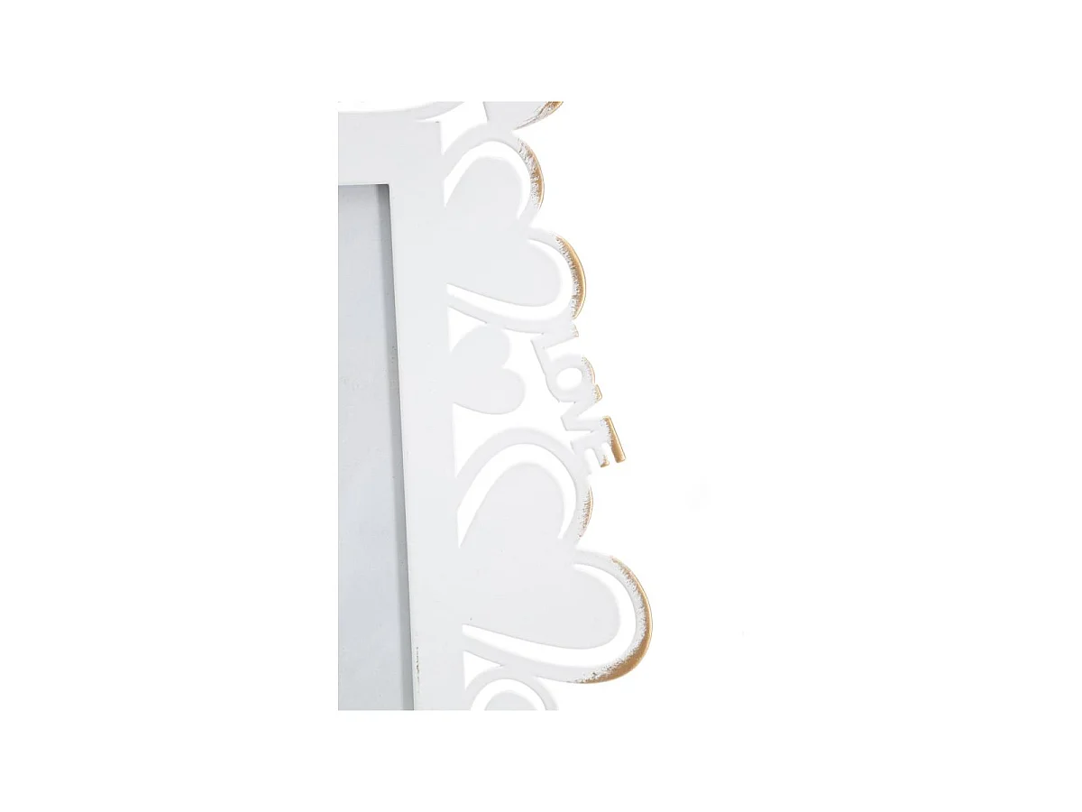 Witte metalen lijst 25x14,5x27,7 cm