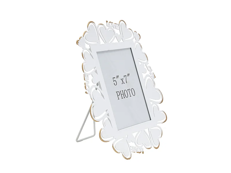 Witte metalen lijst 25x14,5x27,7 cm