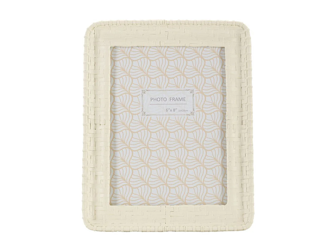 Cadre Photo Déco Bambou "Style" 15x20cm Crème
