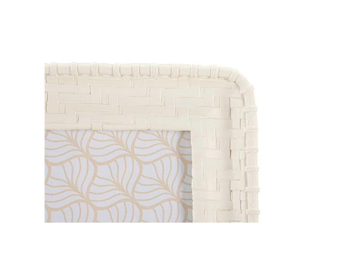 Bilderrahmen aus Kunstharz beige in Bambusoptik 20,5x2x25,5 cm
