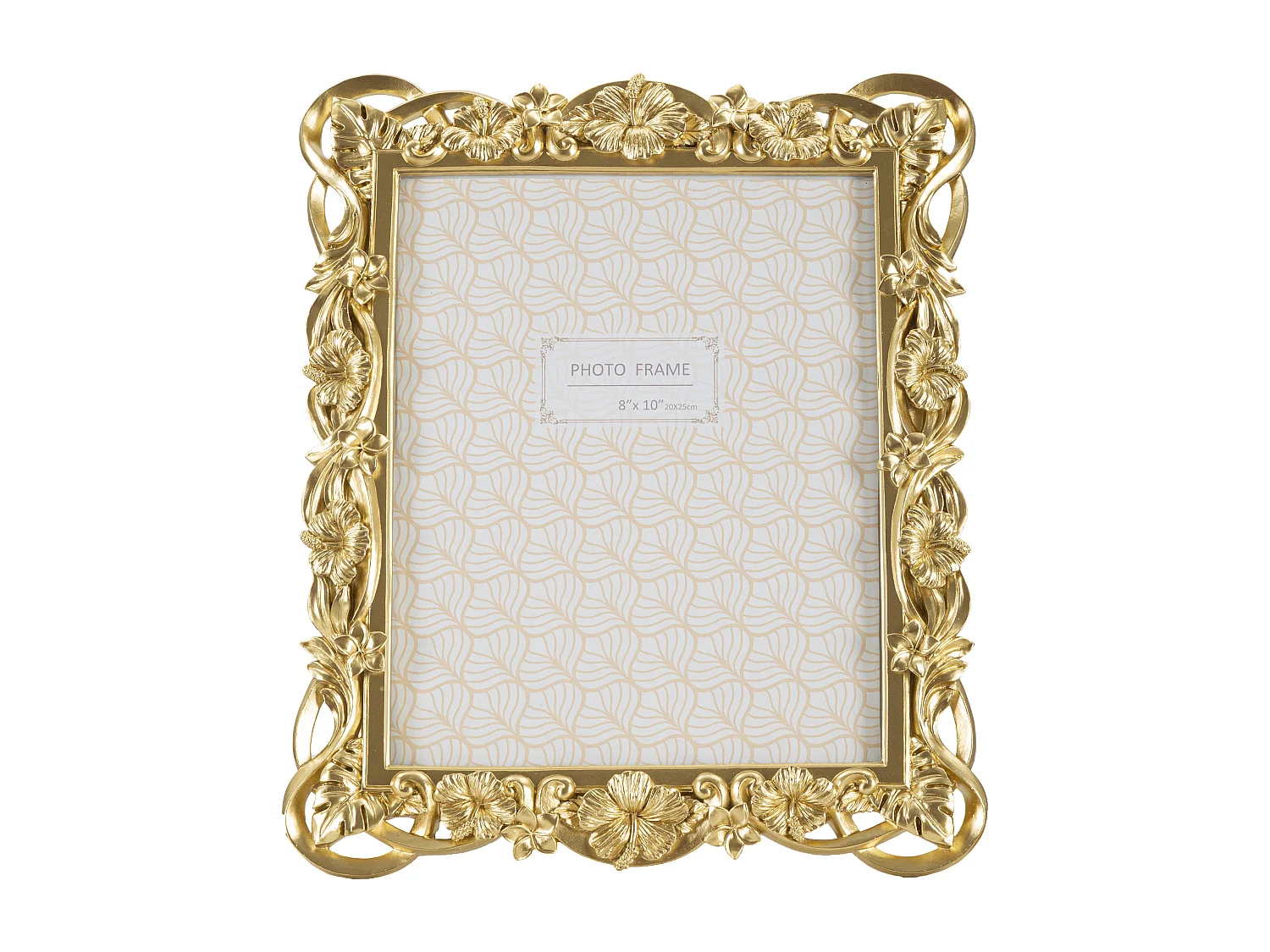 Cadre Photo Déco Fleurs "Flossy" 20x25cm Or