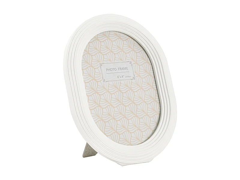 Cornice ovale in resina bianca cm 20x2x25