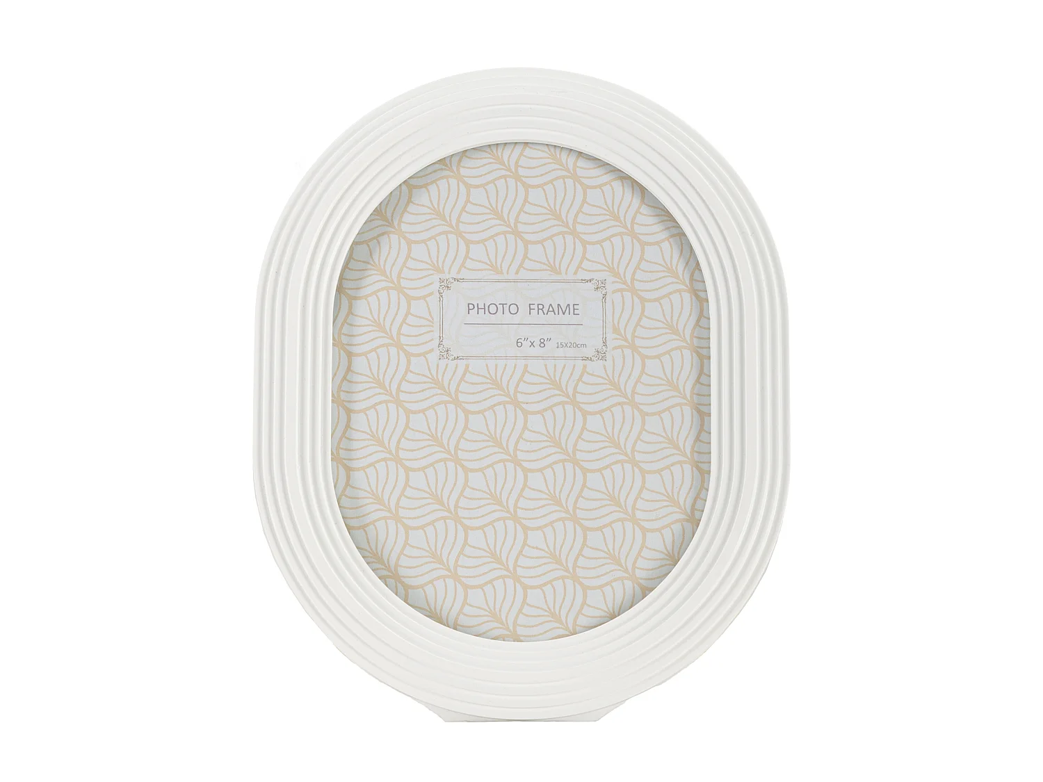 Cadre Photo Déco Linéaire "Ovally" 15x20cm Blanc