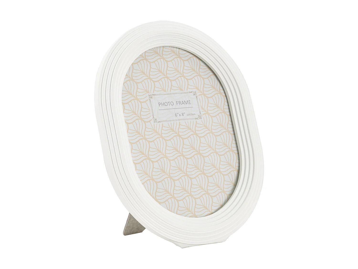 Cadre Photo Déco Linéaire "Ovally" 15x20cm Blanc
