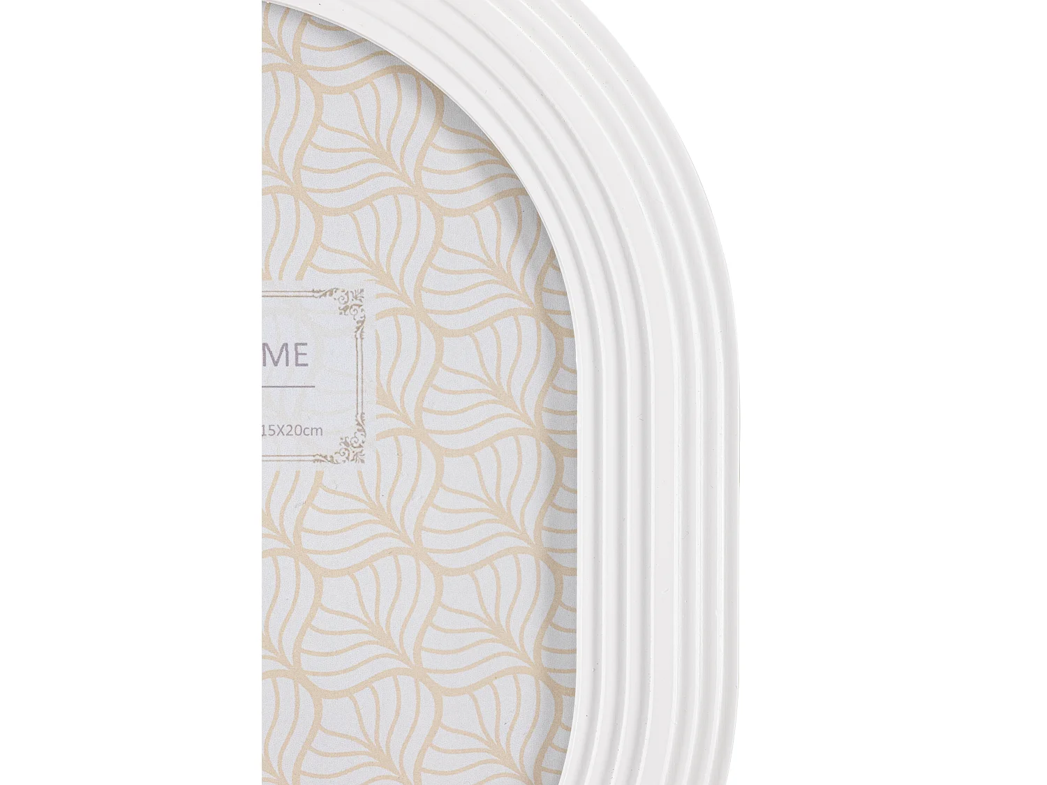 Cadre Photo Déco Linéaire "Ovally" 15x20cm Blanc