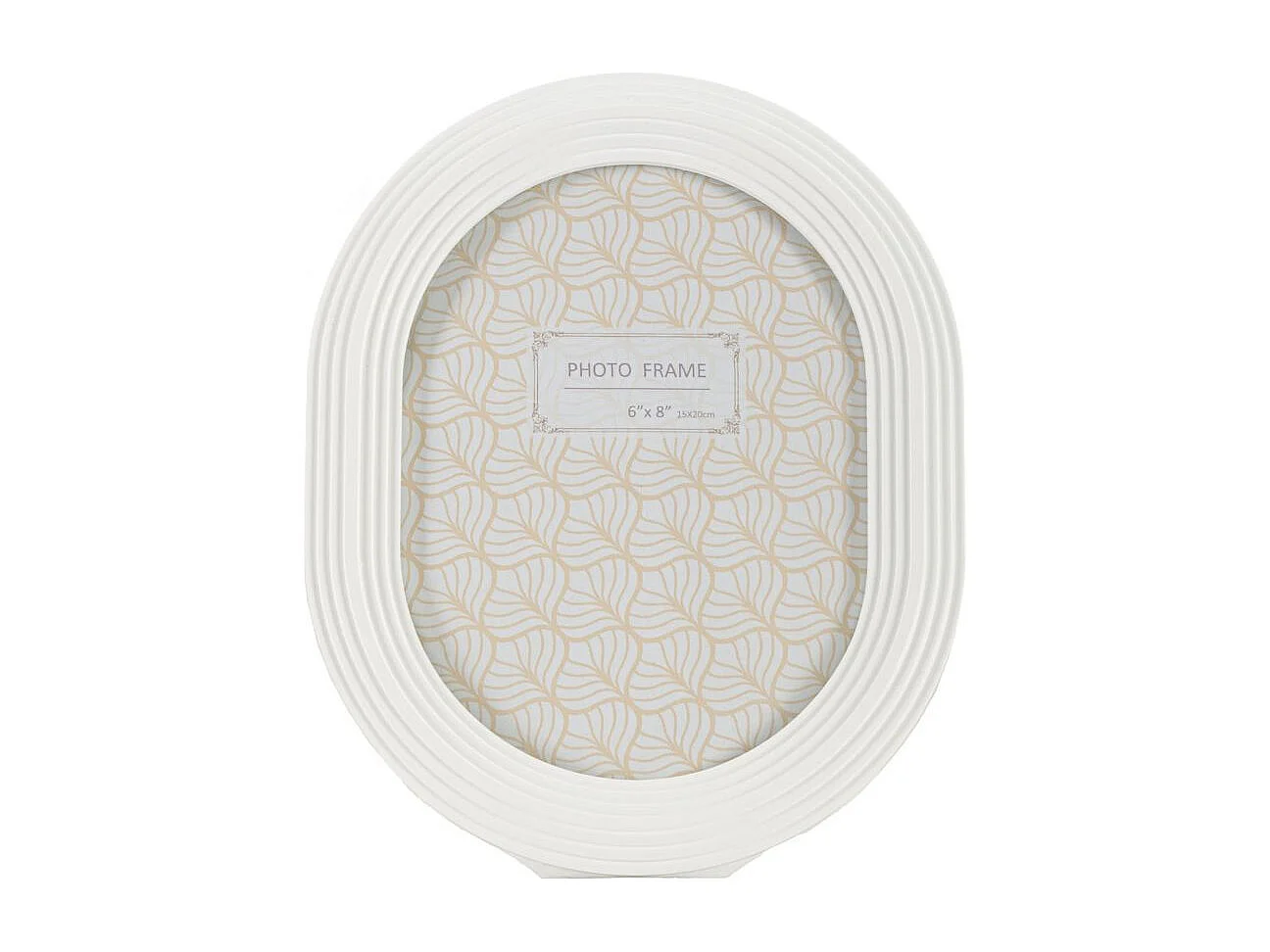 Cadre Photo Déco Linéaire "Ovally" 15x20cm Blanc