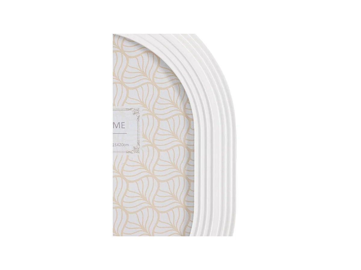 Cornice ovale in resina bianca cm 20x2x25